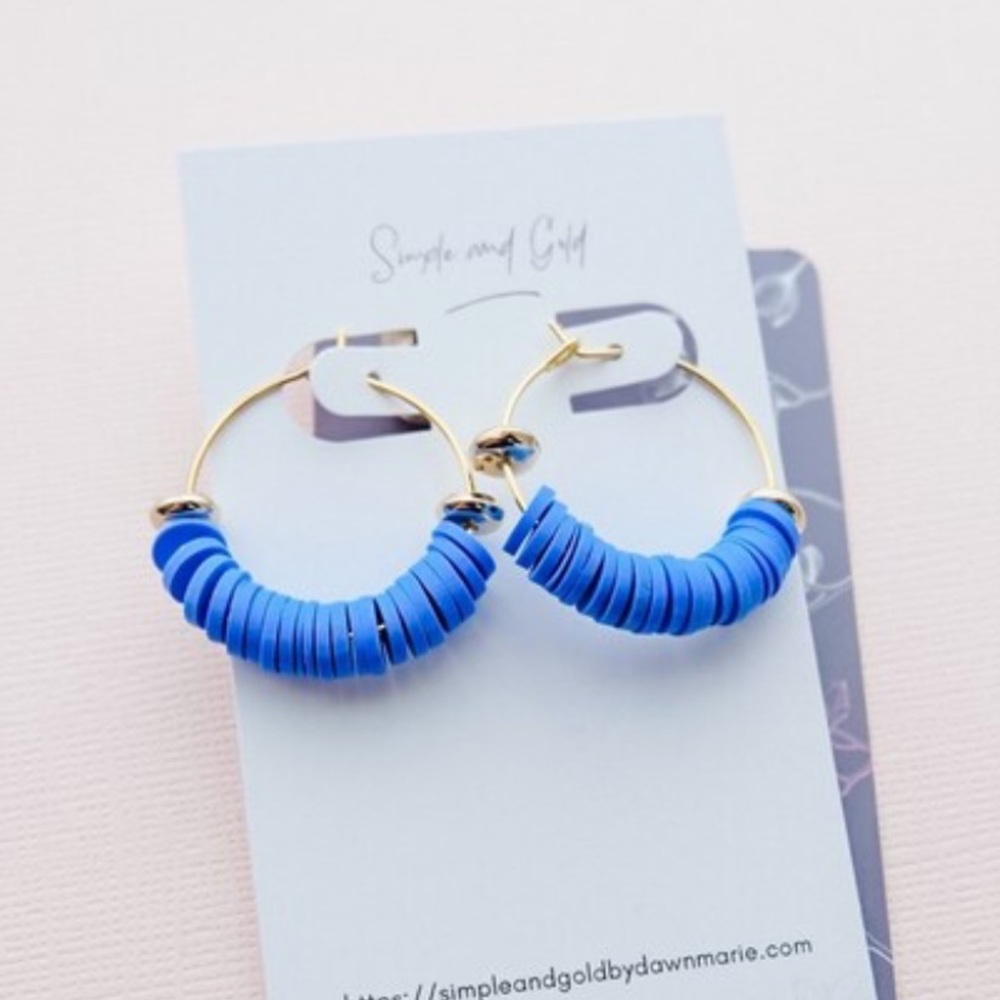 Beaded Hoop Earrings